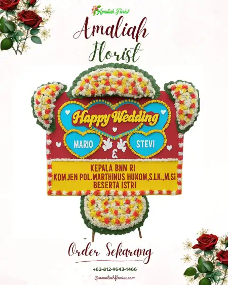 Papan Bunga Pernikahan Nganti